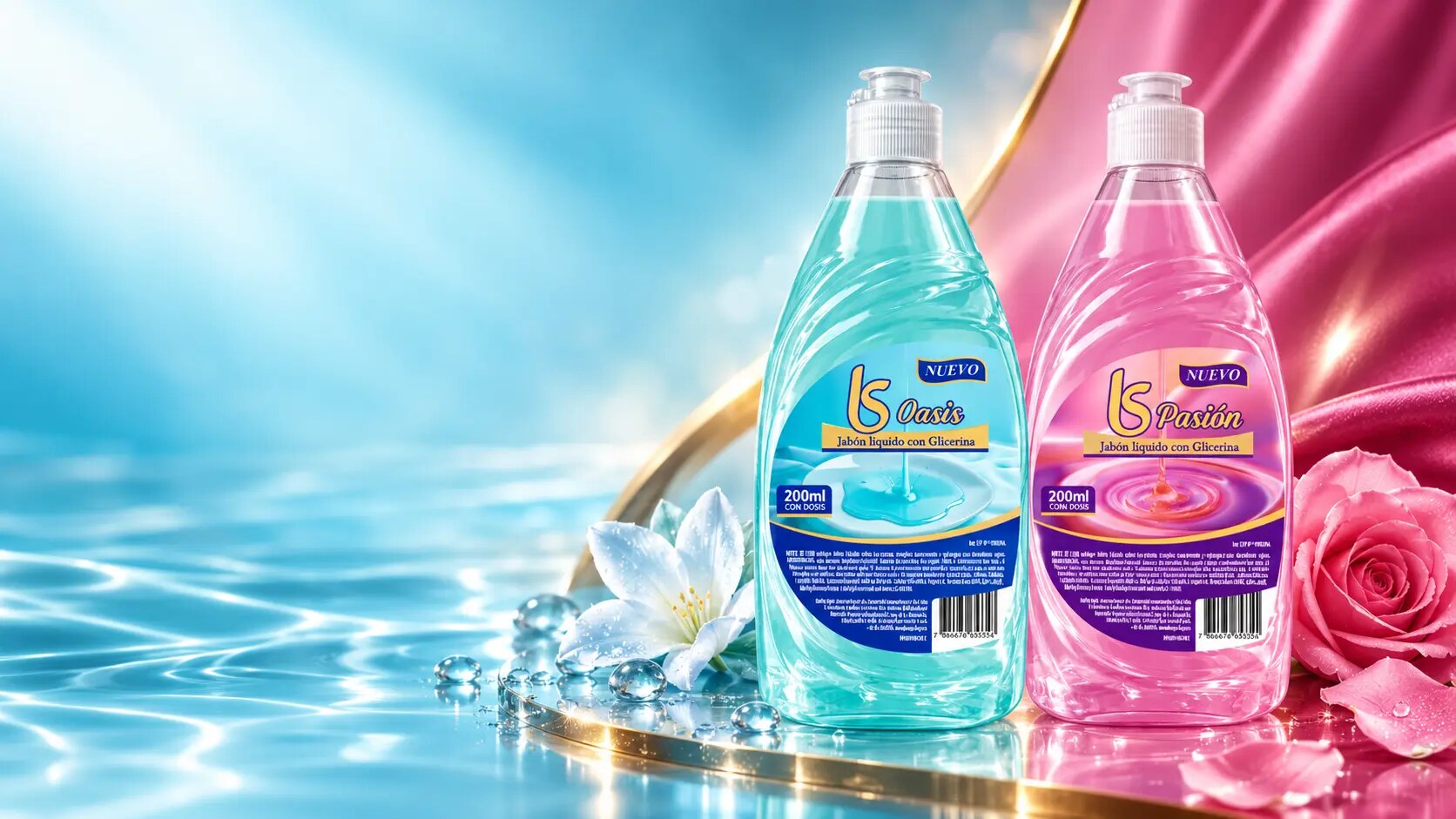 Jabones líquidos L&S Oasis y Pasión