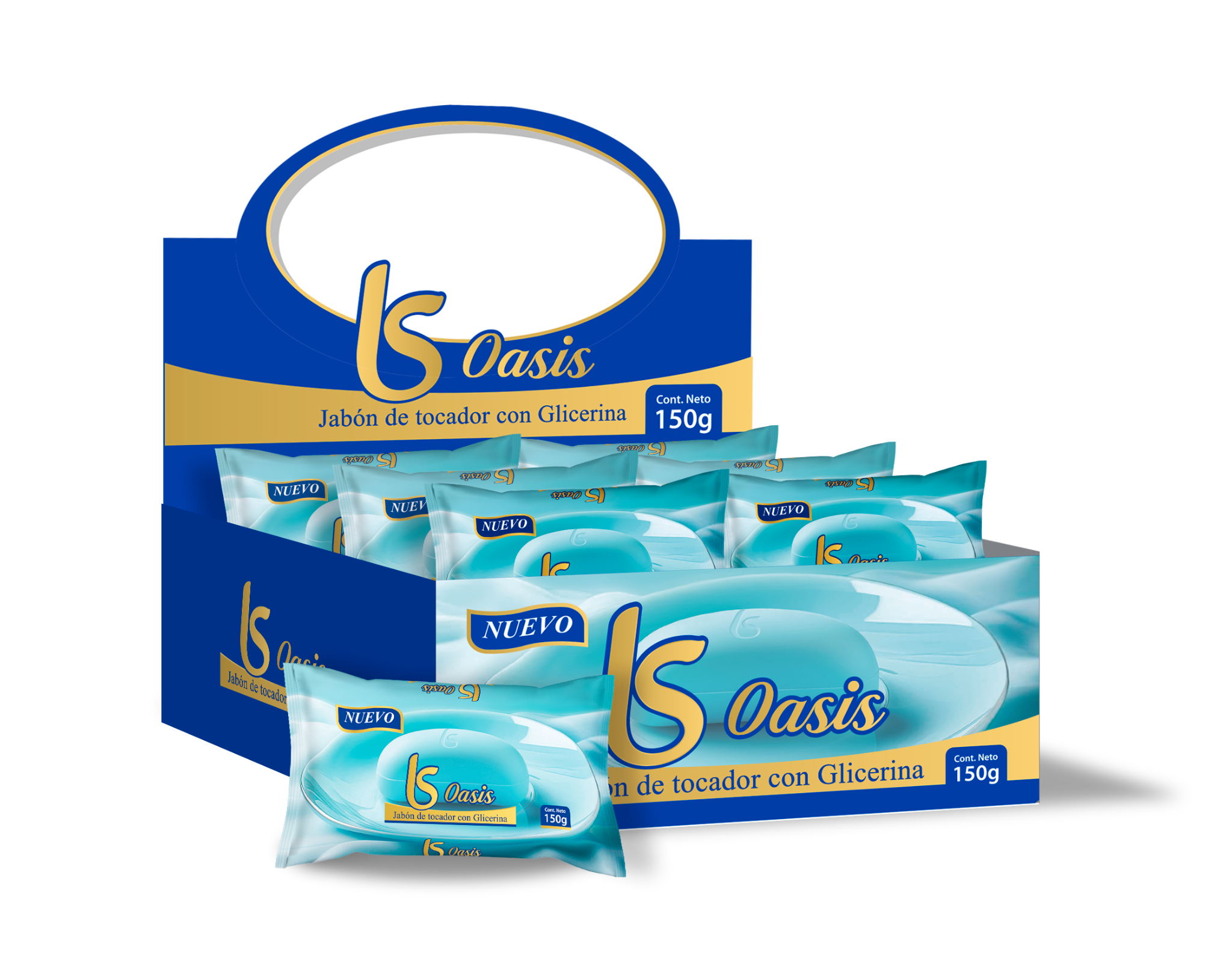 Jabón LS Oasis de 150 g en caja autoexhibible